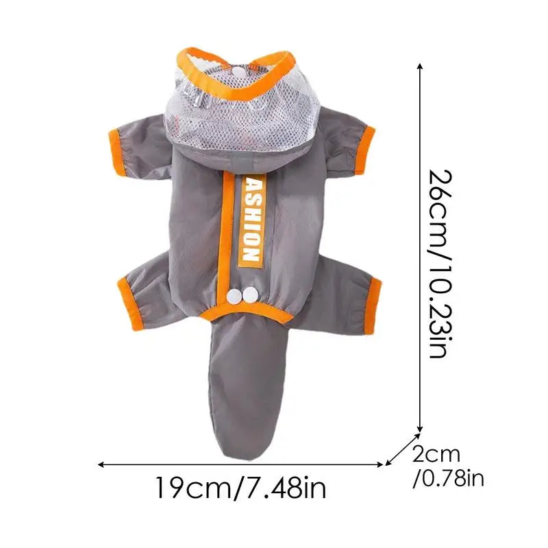 Hooded Reflective Pet Raincoat