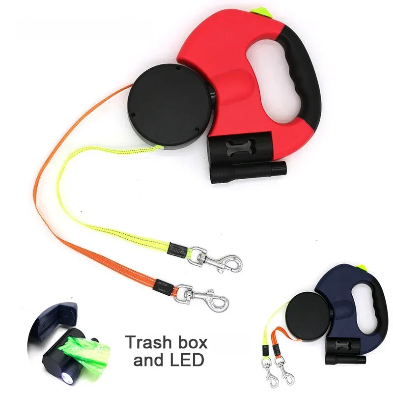 Retractable Double Pet Leash