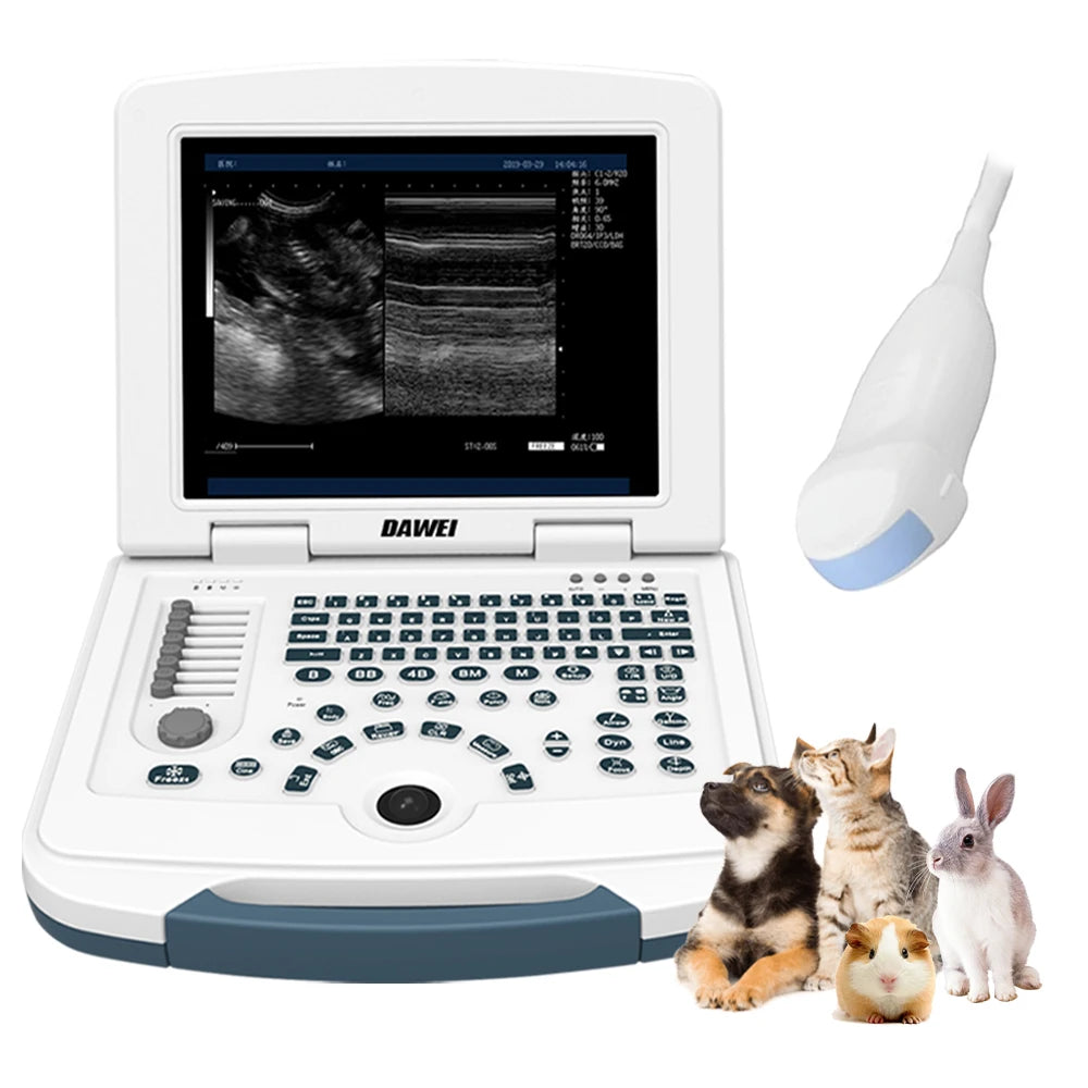Portable Veterinary Ultrasound Scanner, Laptop Vet Pregnancy B-Ultra Machine, for Animal Farm Home Pet (B,B+B,4B,B+M,M)
