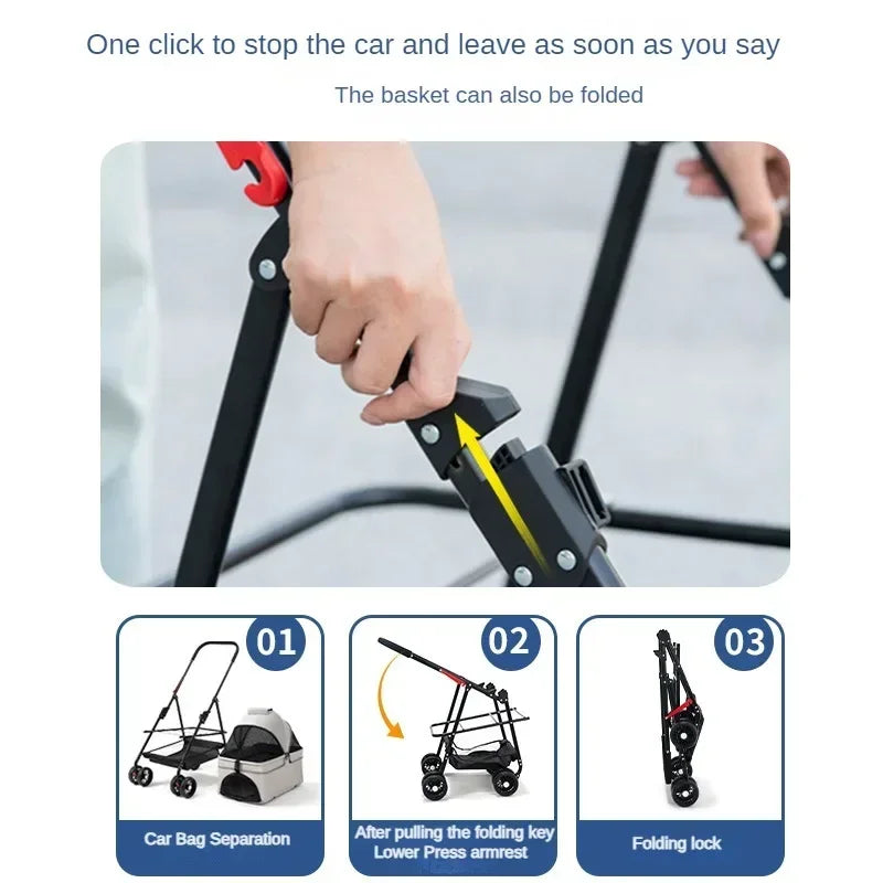 Outdoor Cat Dog Stroller