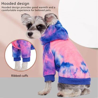 Tie-Dye Dog Hoodie Sweater