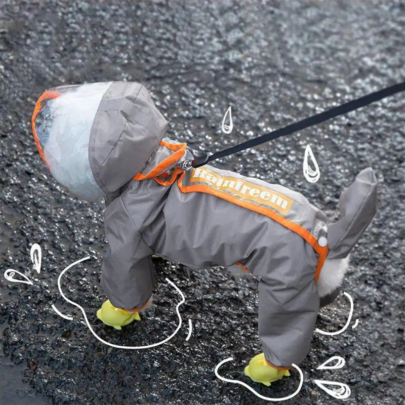 Hooded Reflective Pet Raincoat