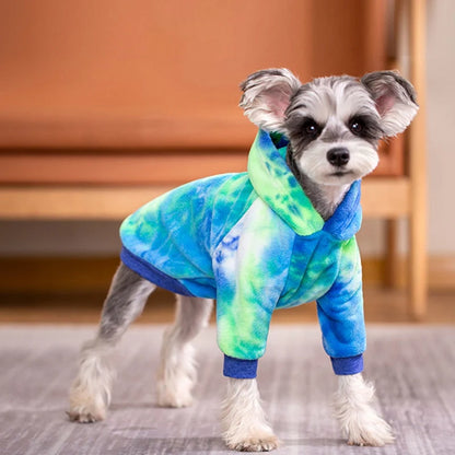 Tie-Dye Dog Hoodie Sweater
