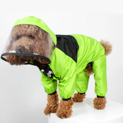Dog Face Raincoat Jumpsuit