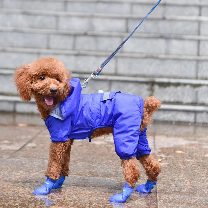 4Pcs Waterproof Anti-Slip Pet Boots