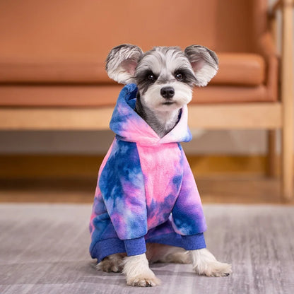 Tie-Dye Dog Hoodie Sweater