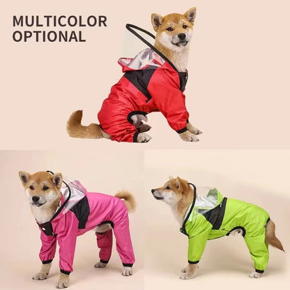 Dog Face Raincoat Jumpsuit